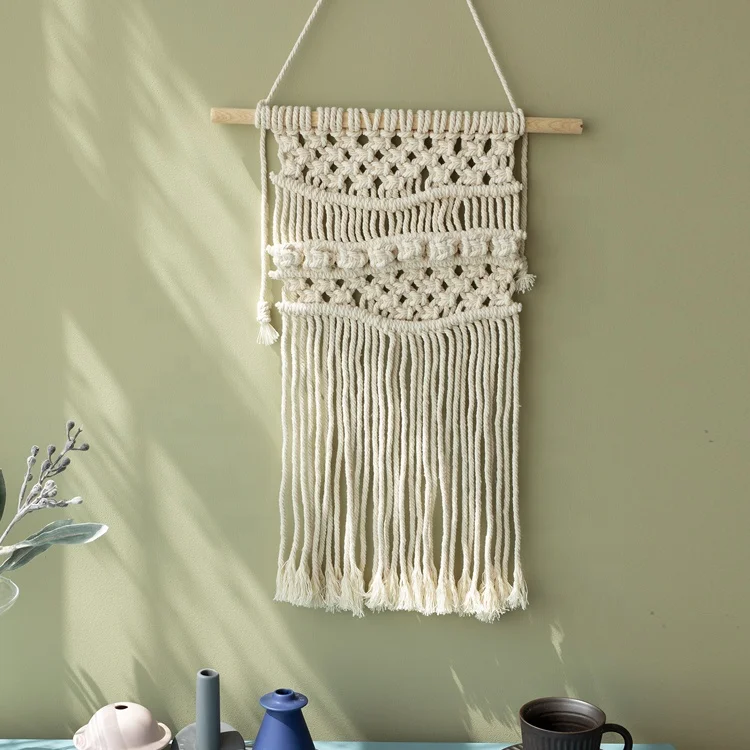 2022 Boho Wedding Decor Hand Cotton Woven Wall Tapestry Bohemian Wall Art Hanging Macrame Large Hanger Wall Hanging Tapestries