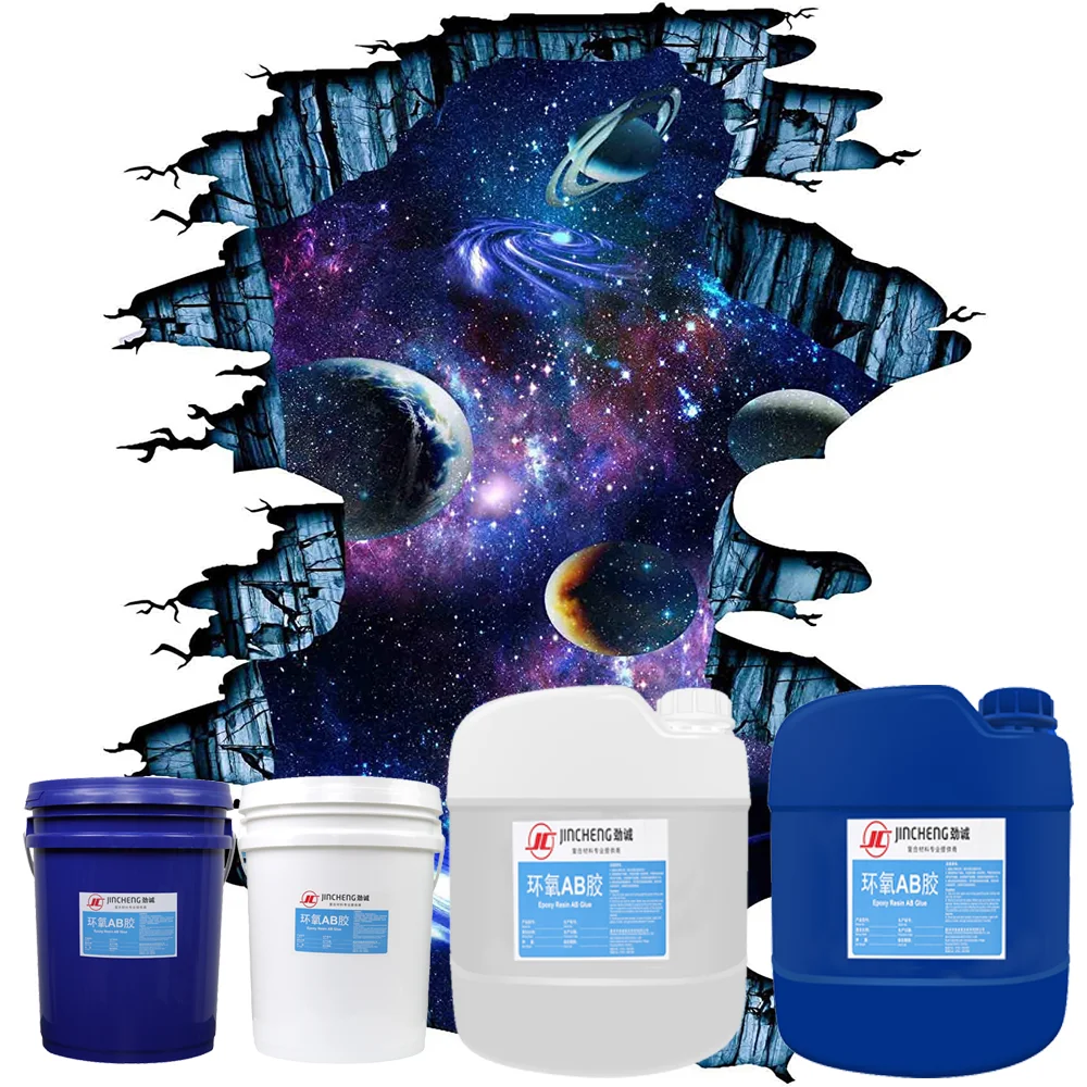Бисфенол жидкий AB прозрачный эпоксидный клей для покрытия пола