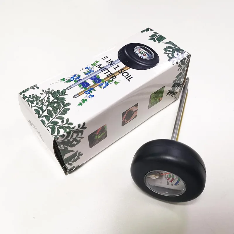 Digital pH Garden Plants Soil Tester Meter 3 in 1 Professional LCD Display Temperature Moisture Sunlight Soil pH Meter