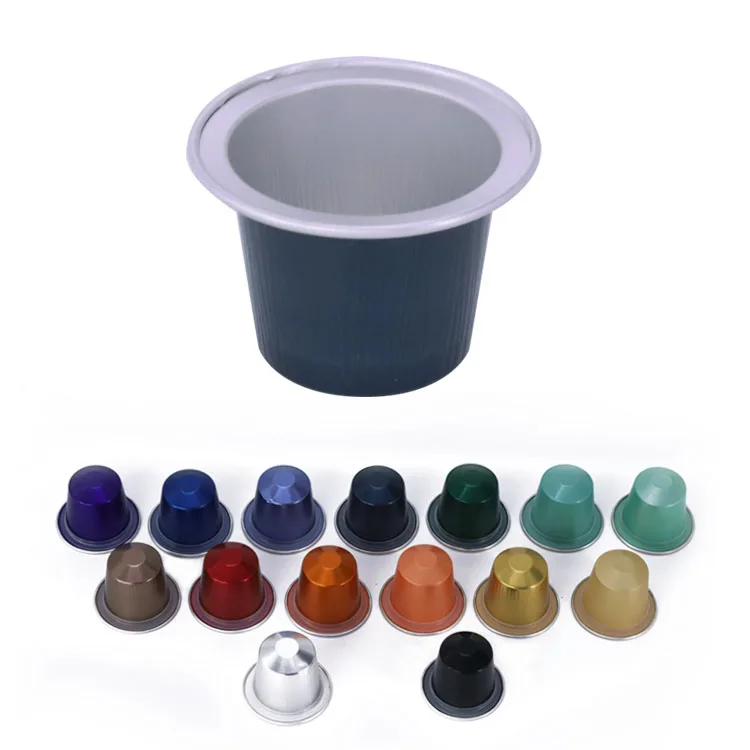 
Hot Sell 15ml 37mm Multipul Colorful Automatic Aluminum Nespresso Coffee Capsule 