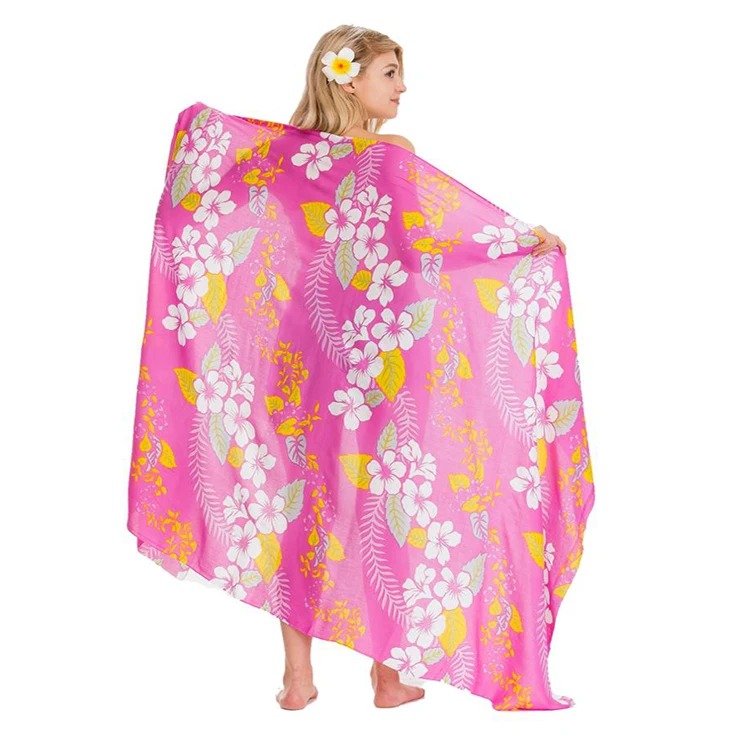 Custom print beach pareos bali sarong indonesia hawaii sarongs pareos de playa grossiste pareo