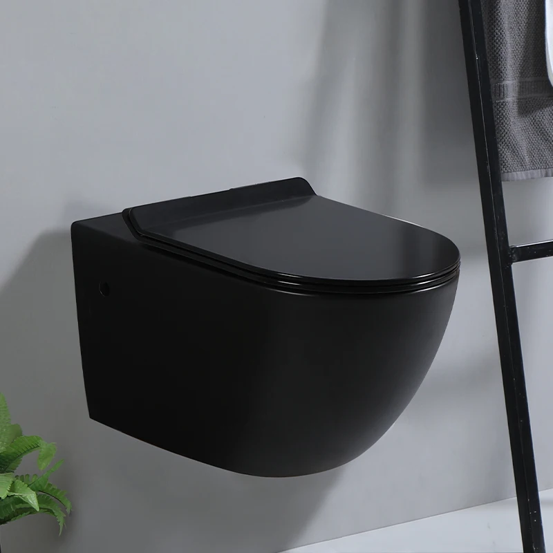 European Wall Mounted Toilet Bowl Modern Ceramic Bathroom Rimless Wall Hung Wc Toilet with Tank
