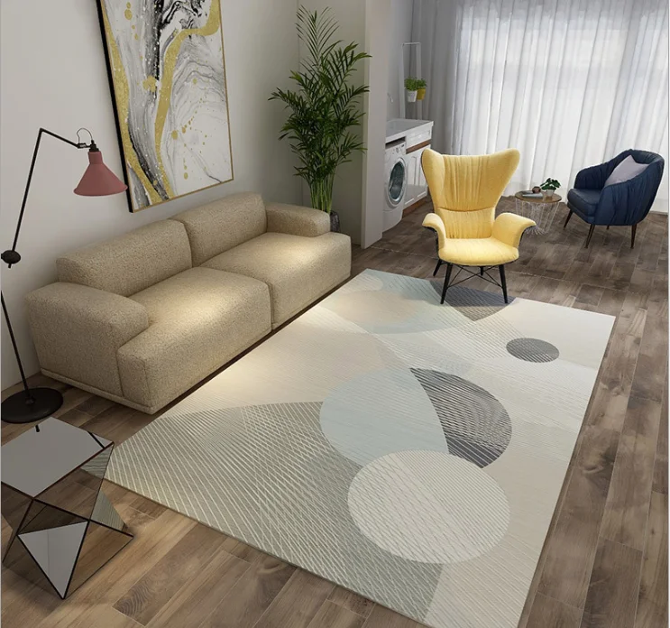 Simple living room bedroom 3D Nordic carpet mat custom creative  geometric shaggy rugs carpet