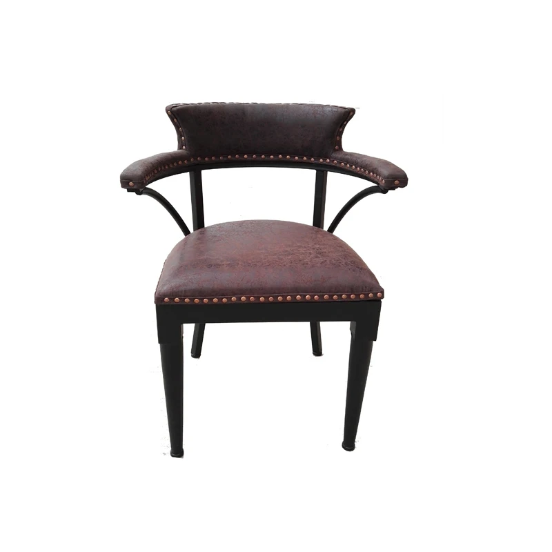 Factory industrial furniture metal PU seat chair for coffee shop
