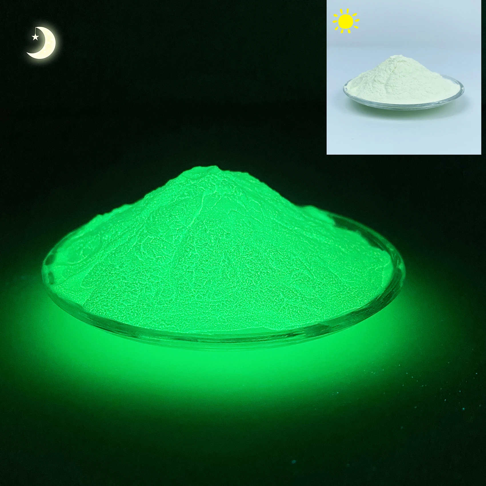Self-Light Powder Glow In The Dark Uv Glow Pigment for Luminous Plastic Glow Coating Safety Sign Ink