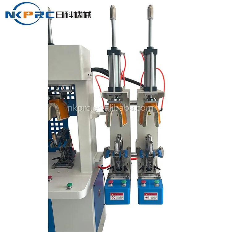 PLC Four Cold And Four Heat Station Computerized Shoe Heel Molding Machine Back Part Shaping Machine With Gasbag For Shoe Making