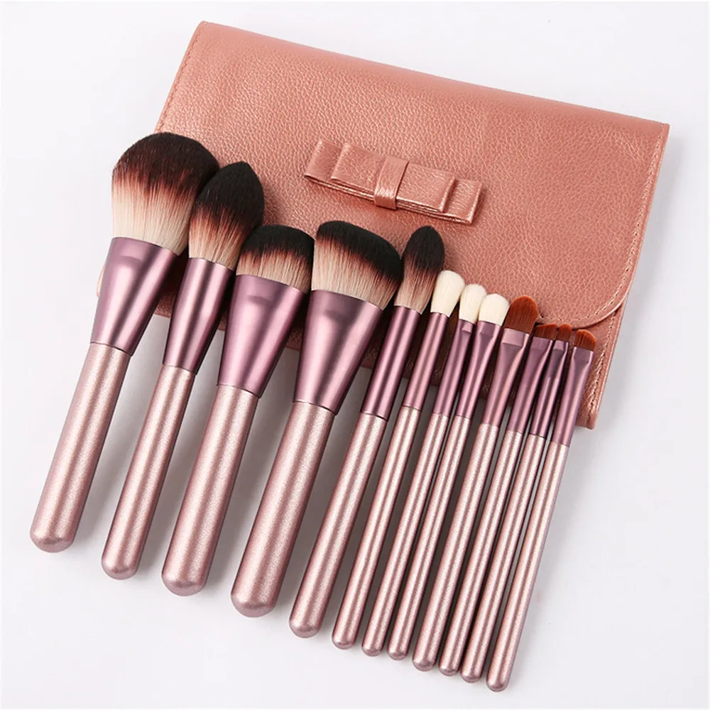  Частная этикетка кисточек для макияжа с логотипом Make Up bruhes набор женский макияж кисти 12