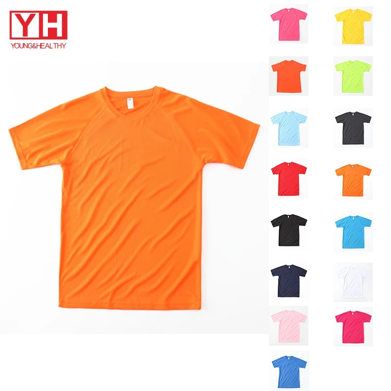 OEM High Quality Blank Polyester Quick Dry Tshirts Custom Logo Unisex Sports T-shirts
