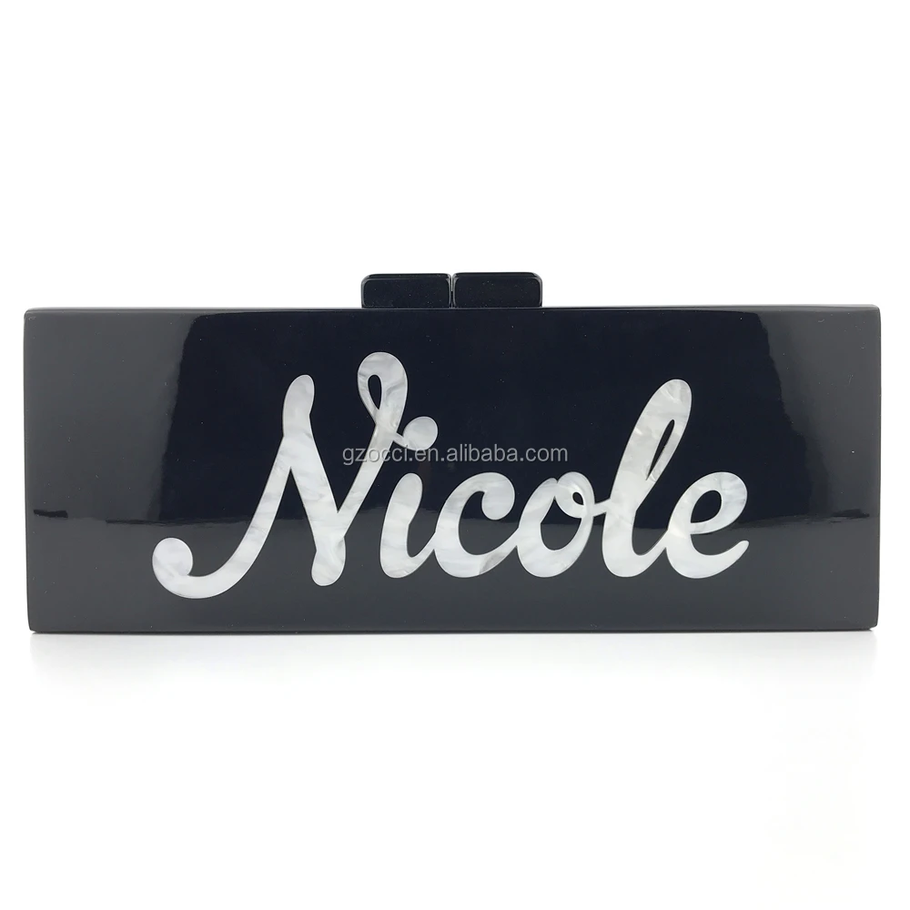 
OC4060 Guangzhou Evening Bag Manufacturer Custom Acrylic Bag Womens Clutch Purse 