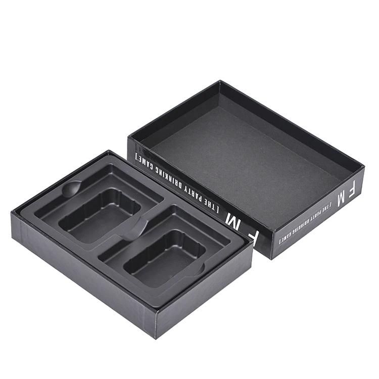 Фабрика CMYK печать многоразовая бумажная коробка с покрытием индивидуальный логотип настольная игра карточная упаковка коробка с пластиковым лотком