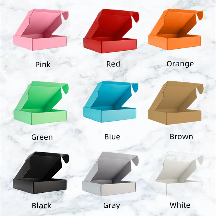 Hot Sale Portable Corrugated Box Packaging OEM Logo Printed Pink Mailer Box Pink Color Cosmetic Shipping Boxes