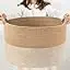 Woven Baby Laundry Blanket Basket Toy Basket with Handle Storage Comforter Cushions Thread Laundry Hamper