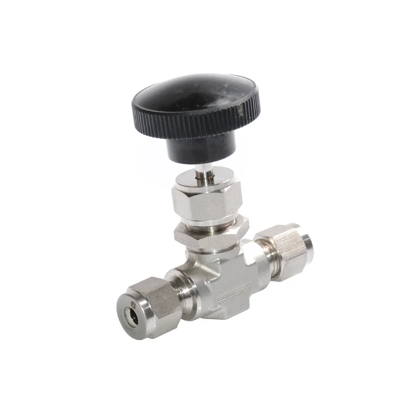 SS 316 Stainless Steel  Inch Tube Double Ferrules Integral Bonnet Needle Valve 3000 psi