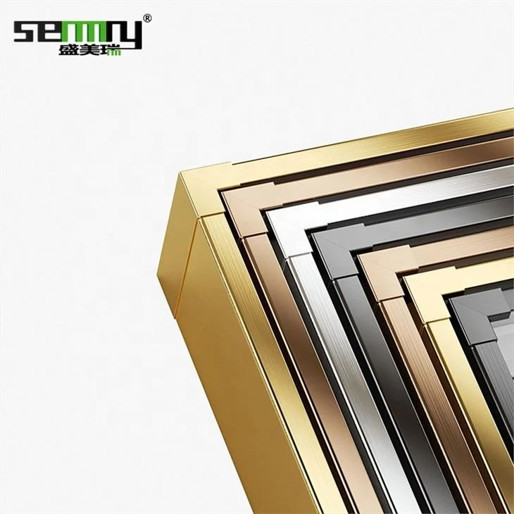 High Quality new design free sample stainless steelled skirting exterior angel brushed stainless steel skriting board