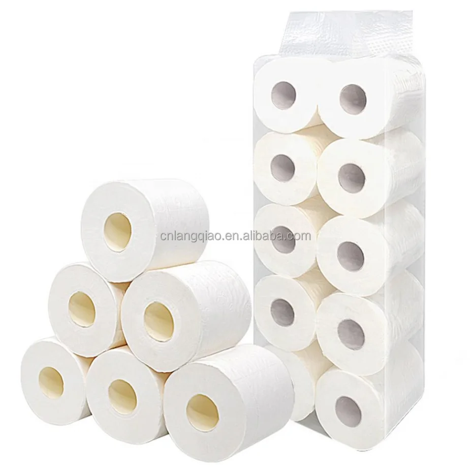 Wholesale Recycled Pulp Bathroom Tissue Customized 2-Ply & 3-Ply Toilet Paper Roll 16-24 Packs for Cleaning