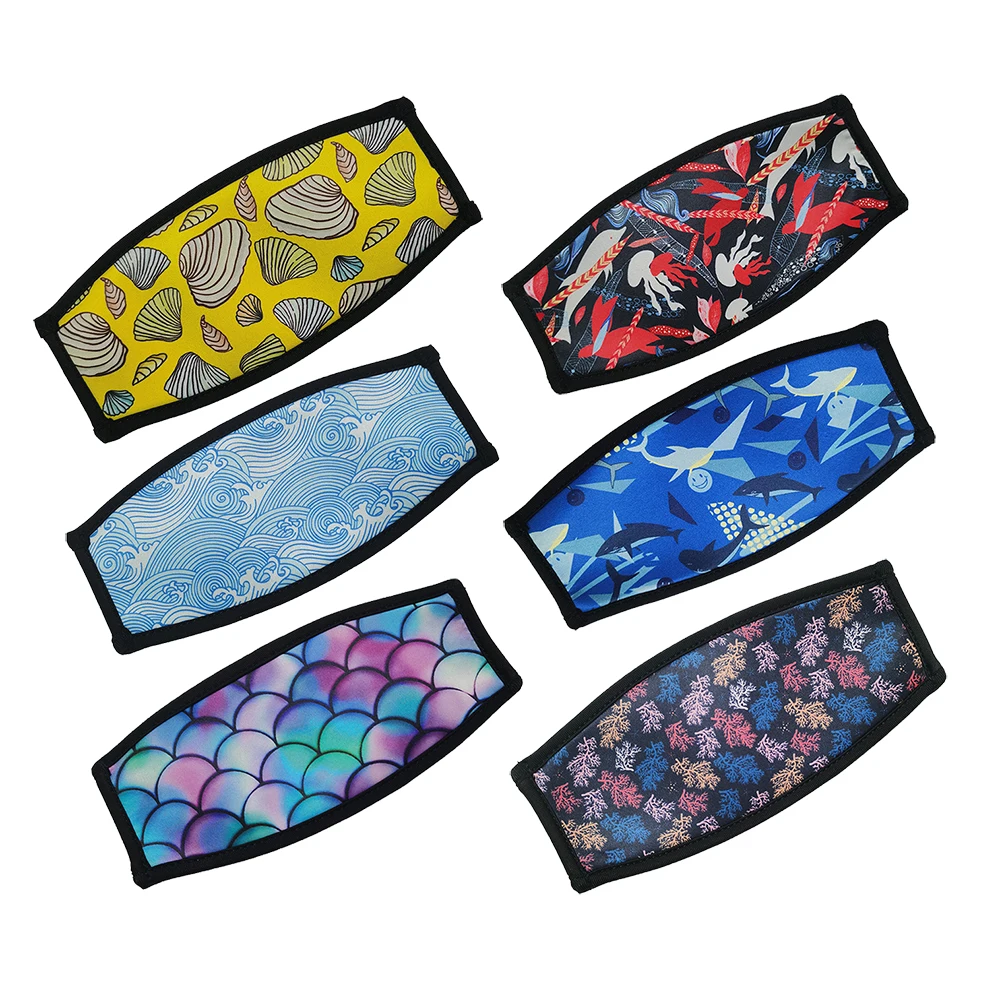 Long Hair Band Wrapper Customized Logo Printing Neoprene Diving Mask Strap Cover