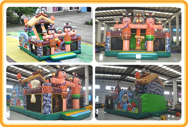 Kids primitive theme inflatable bounce amusement park playground