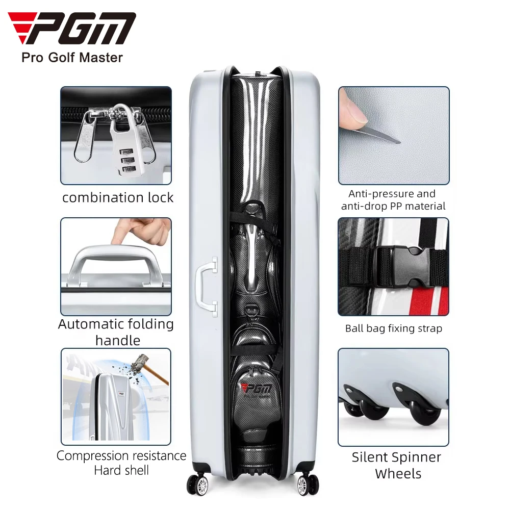 PGM HKB015 wholesale Custom hard case golf club bag Lightweight waterproof travel bag cover for golf travel bag with wheels