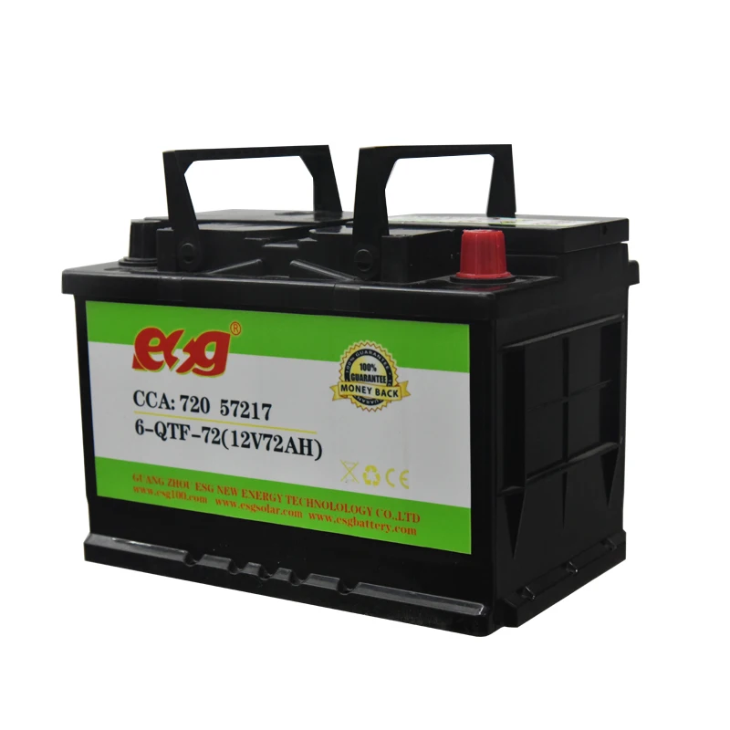 ESG Solar Storage Battery 12v Deep Cycle Lead Acid Car Battery N100 N200 N300