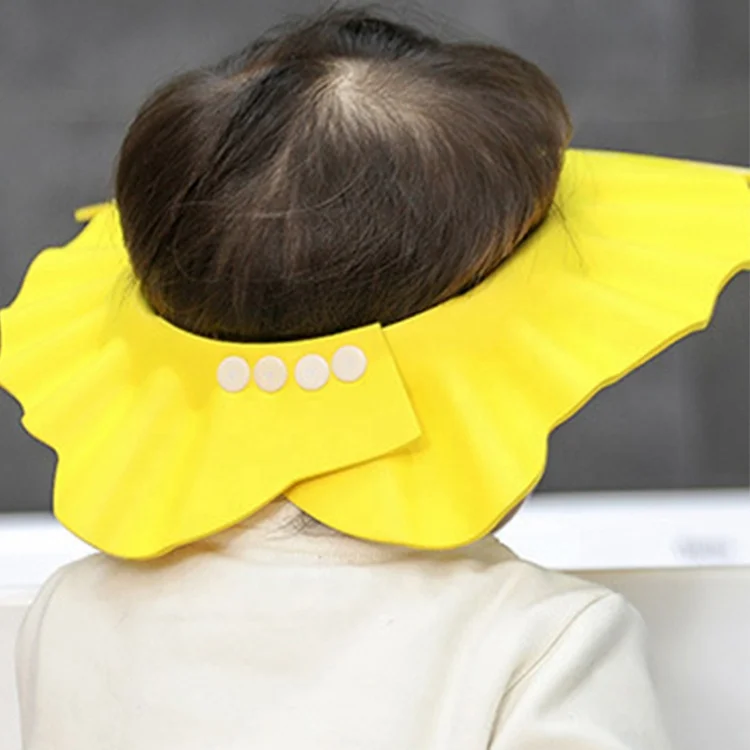 Safe Shampoo Shower Bathing Protection Bath Cap Soft Adjustable Visor Hat for Toddler, Baby, Kids, Children