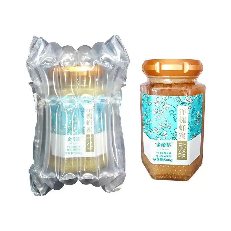 Shock Resistance transport protector PE/PA Material air bubble cushion wrap glass bottle air column packaging bag