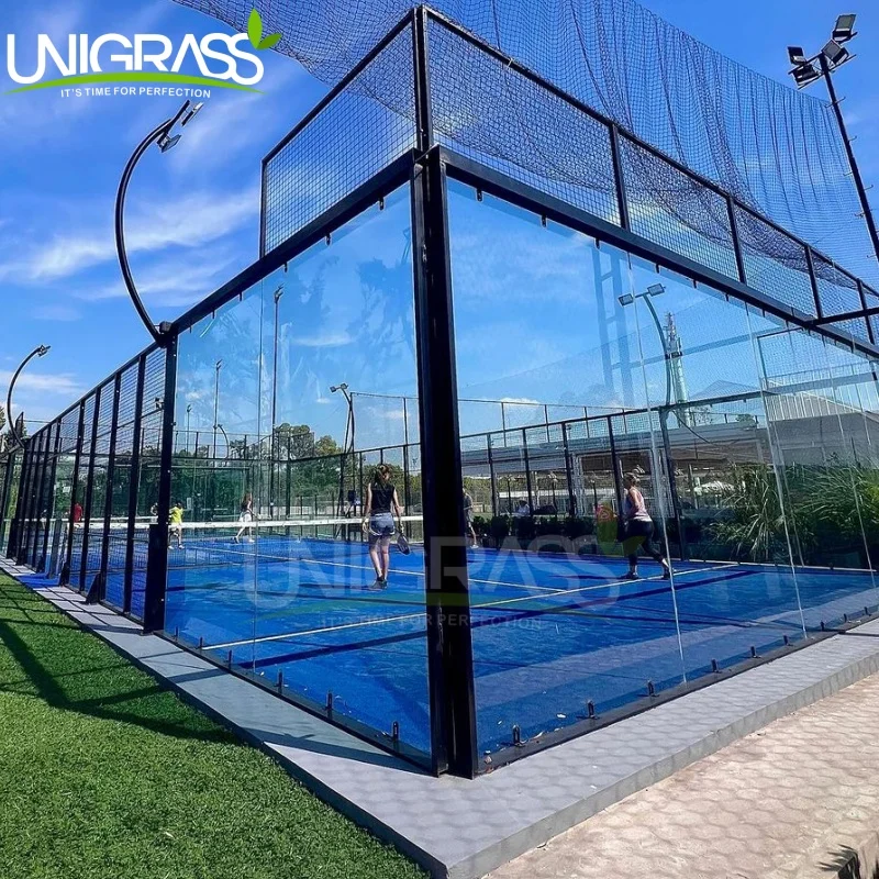 UNI 10*20M  Factory Sale Easy To Install  Panoramic Padel court Chile Popular Paddle Tennis Court