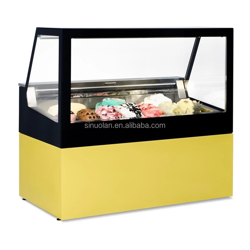 Factory Selling Ice Cream Fridge Display Freezer 12 Boxes Large Size Display Ice Cream Freezer Commercial Chest Freezers