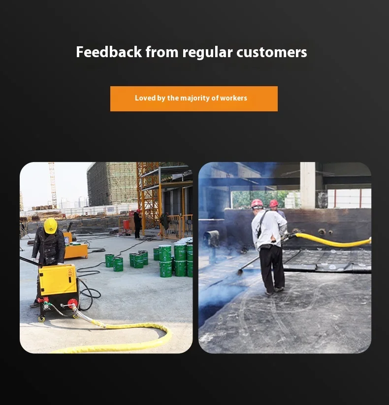 Waterproof construction non-cured hot-rubber asphalt waterproofing coating spraying machine for flat roofs and road
