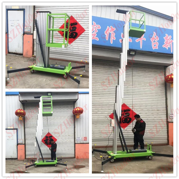 mast climbing work platform lift elevator aluminium alloy lift work platform aluminium work platform gwty12