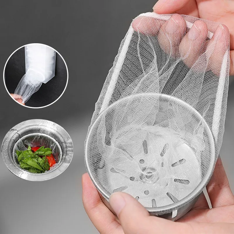 Kitchen Sink Filter Net Slip Bag 100pcs/bag Wash Pool Anti-clogging Filter Mesh Bag