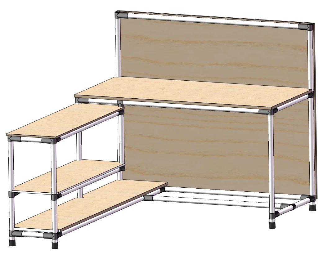 Hot Sale Pipe Connector ESD Plastic Joint PVC Pipe Fittings Strengthen The Fastening J-001 For Coated Pipe Tube Rack System
