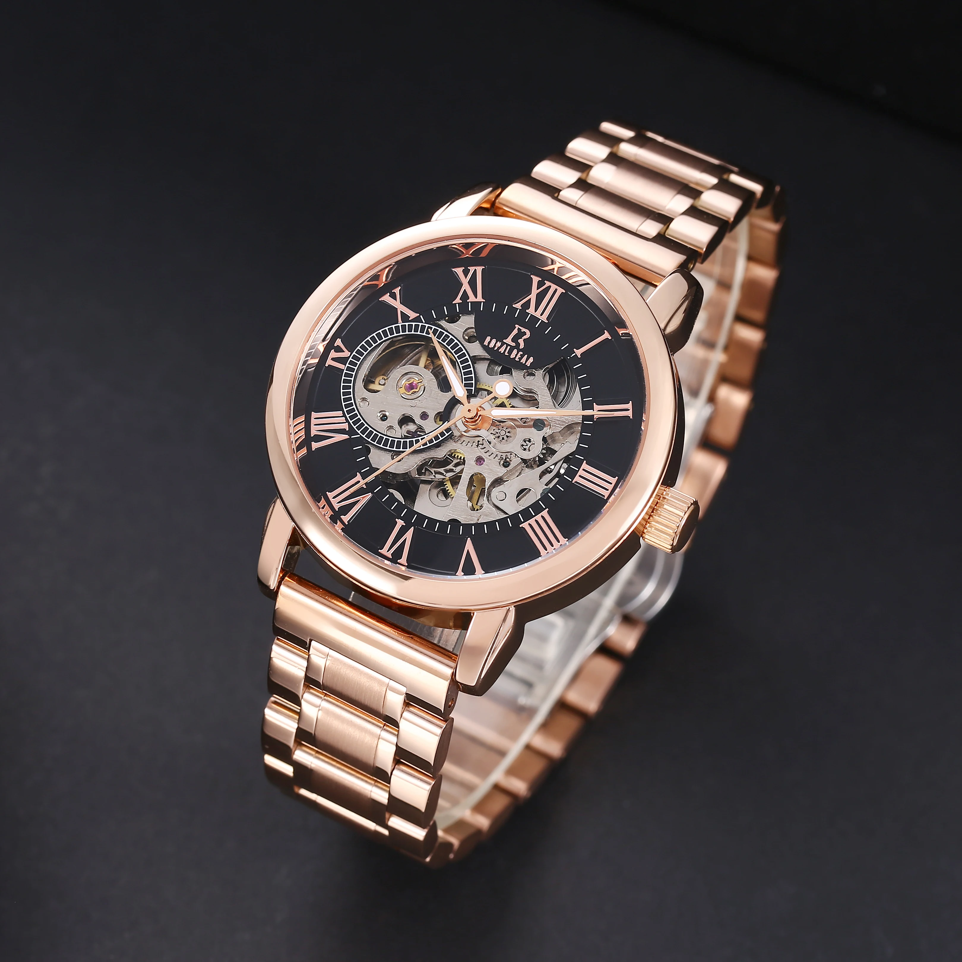 Luxury Men Mechanical Watch Steel Strap Waterproof 10atm Automatic Business Watch