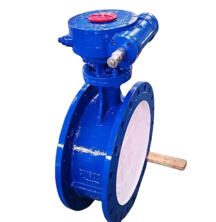 Fm Approved Factory Manufacture D642X Pneumatic Double Eccentric Cf3m Flange butterfly Valve