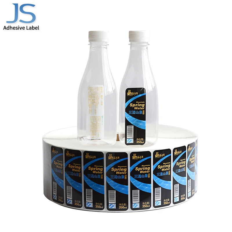 
60mm*50mm Custom Adhesive Paper Stickers Roll Matte Black Packaging Labels price 