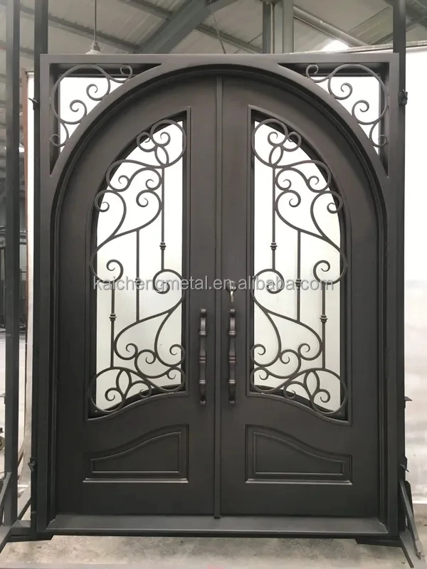 Factory Wholesale  Iron Door Design Catalogue  Main Gate Color Door Iron Gate Design  Arches Iron Doors