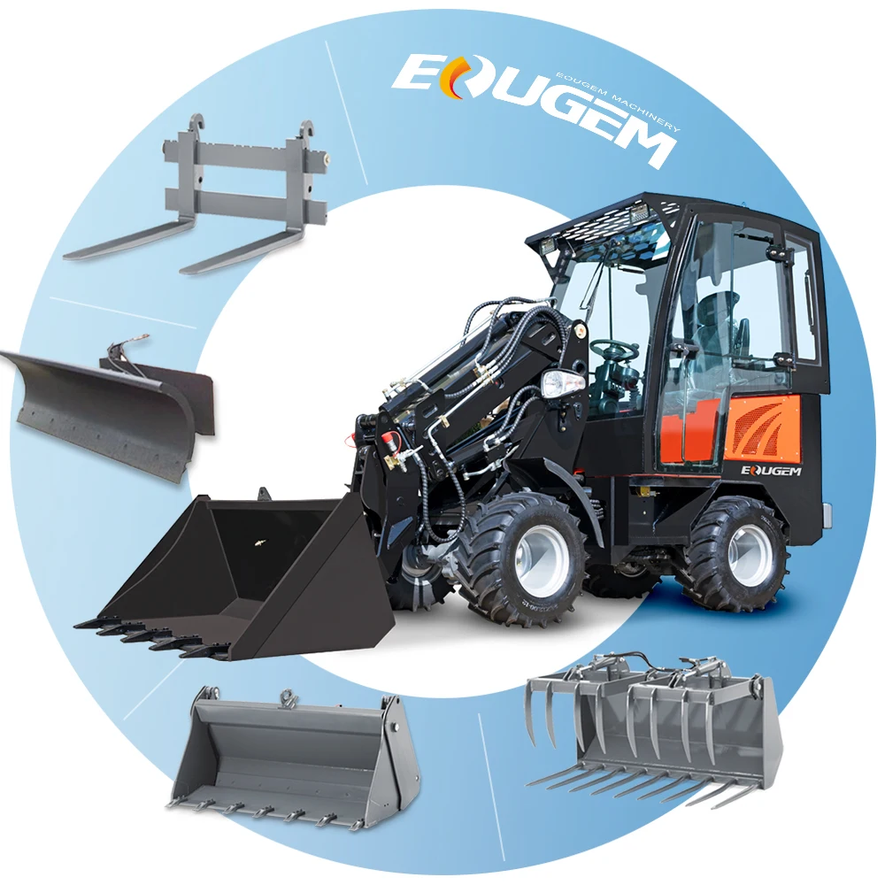 Telehandler Diesel EPA4 EURO5 engine TL800 600kg Multifunction farm machinery mini telescopic boom loader with quick change