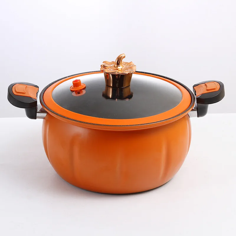Creative Pumpkin Dun Micro Pressure Pot Household Multi functional Soup Pot Round Dudu Stewed Boiling Integrated Non stick Press