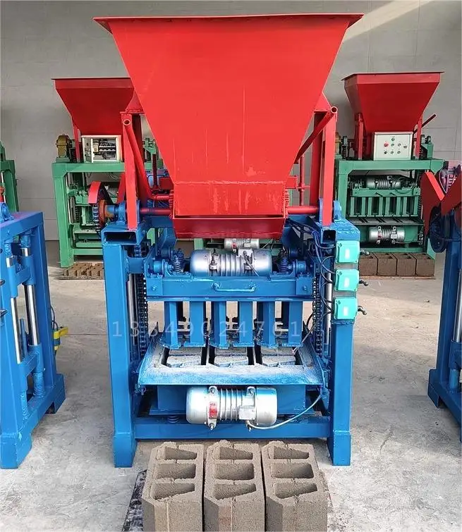 High Quality Semi-Automatic Concrete Wood Brick Making Machinery Construction Engineering Flyash Hollow Brick Block Machine