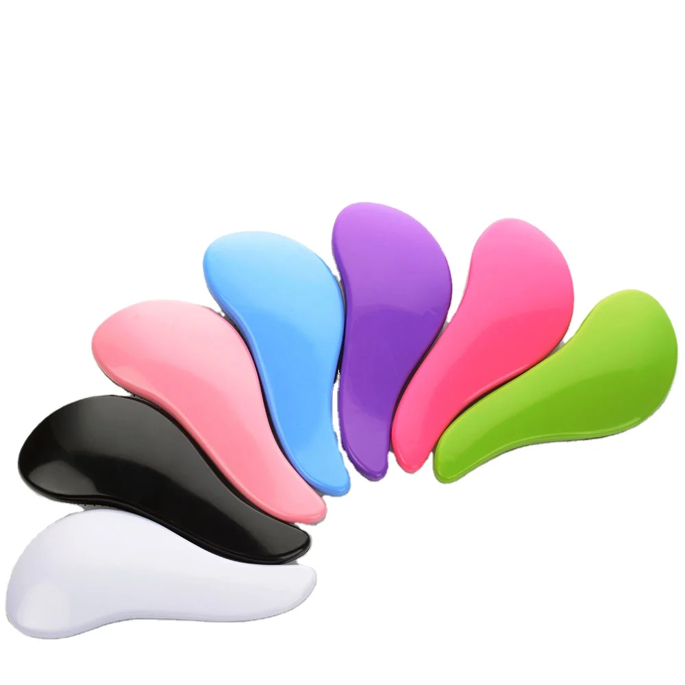 Magic Anti-static Hair Brush Handle Tangle Detangling Comb Shower Electroplate Massage Comb Salon Hair Styling Tool