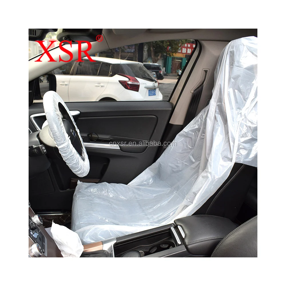 Pe Automotive Disposable car plastic seat cover Clean Set 5 In 1 Kit
