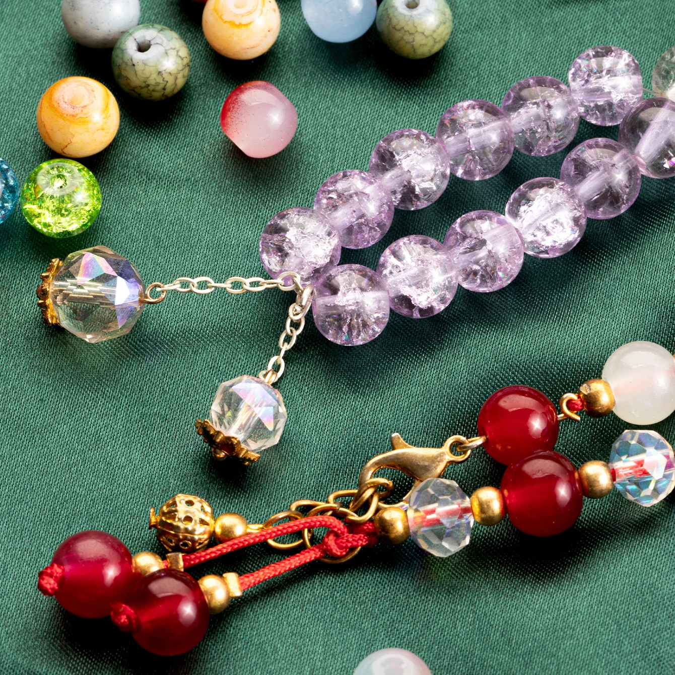 8MM Colorful Glass Crystal Beads Kit Jewelry Making Round Beads For Bracelets Making Diy Craft Necklace Earrings