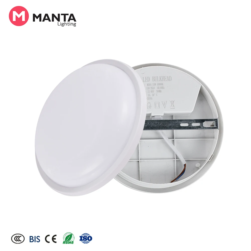 Frame Housing Cover With OEM IP65 Waterproof Ceiling Light 15W 20W Circle Oval Led Moisture-proof Lamp