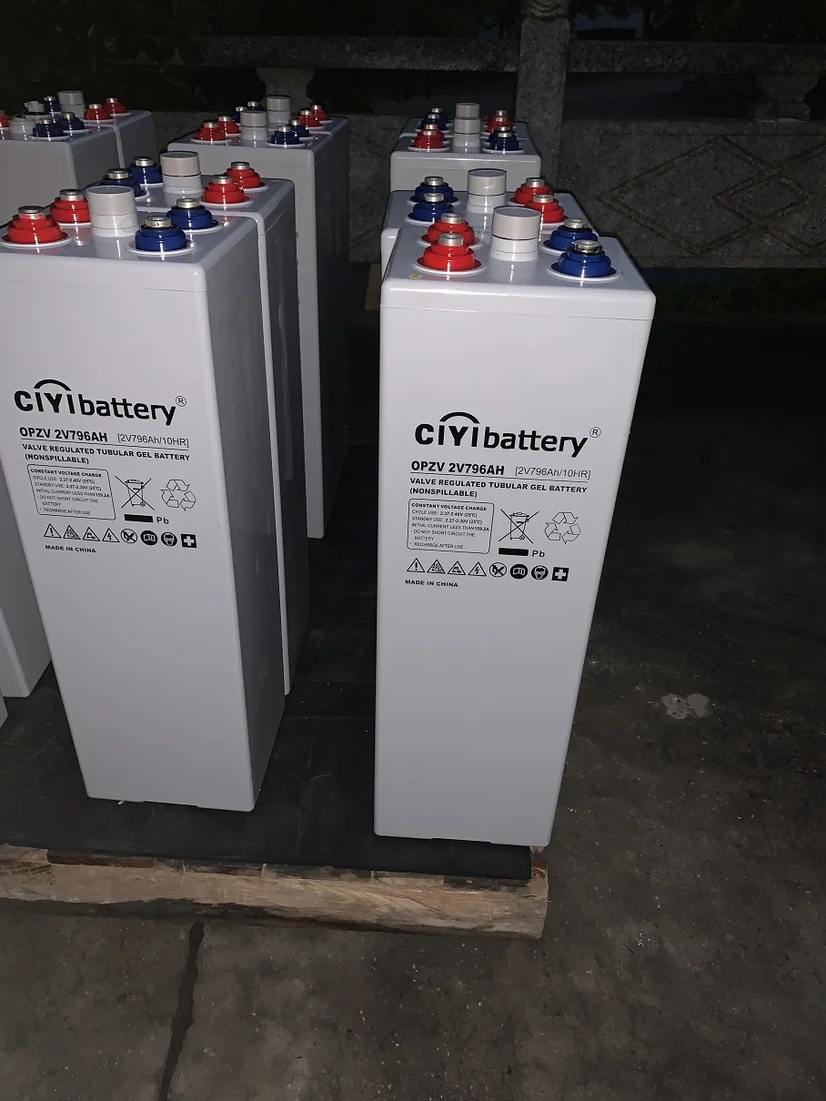 26 Years Max Life OPZV battery Tubular Lead Acid Battery 2V 800AH