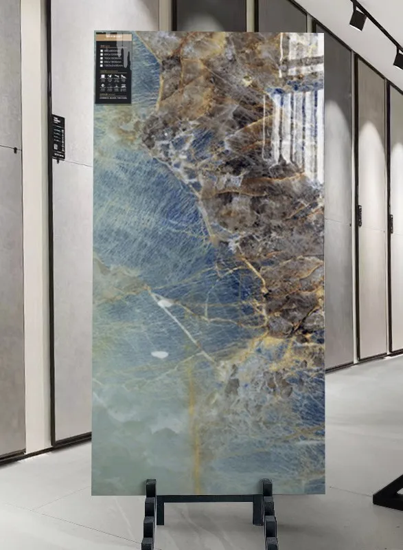 New designs slabs porcelain floor tiles Spanish designs big size glazed polished tiles with good price
