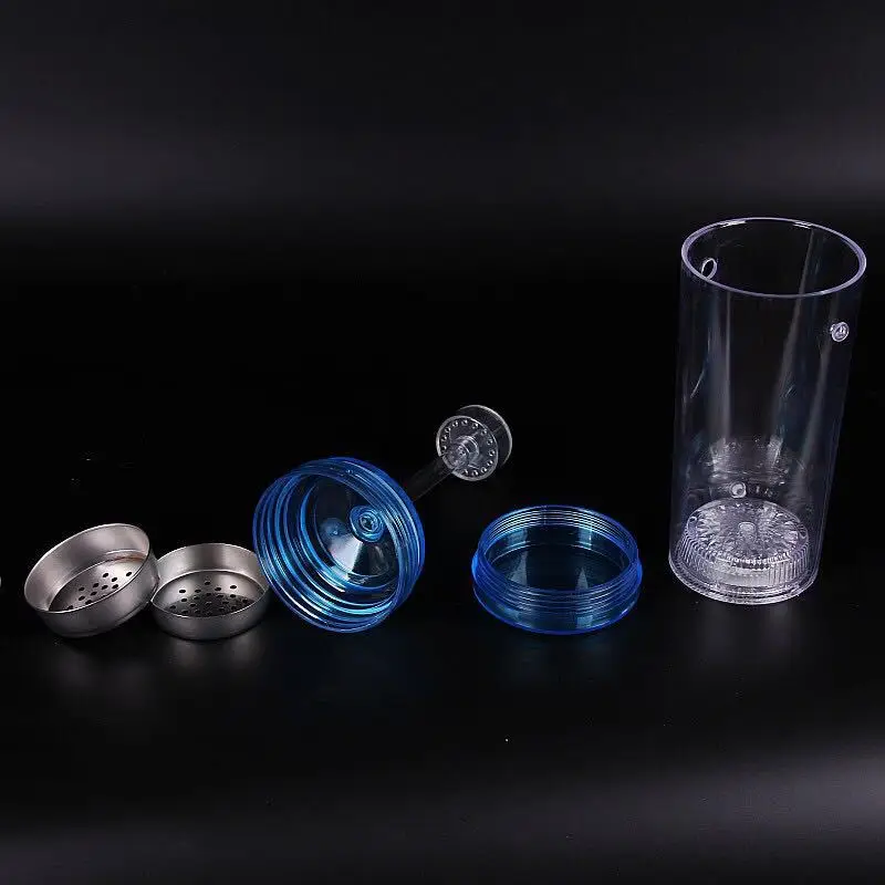 Wholesale Custom Plastic acrylic Hookah Travel LED Light Car Shisha Portable Hookah Cup Shisha Plastic Chicha