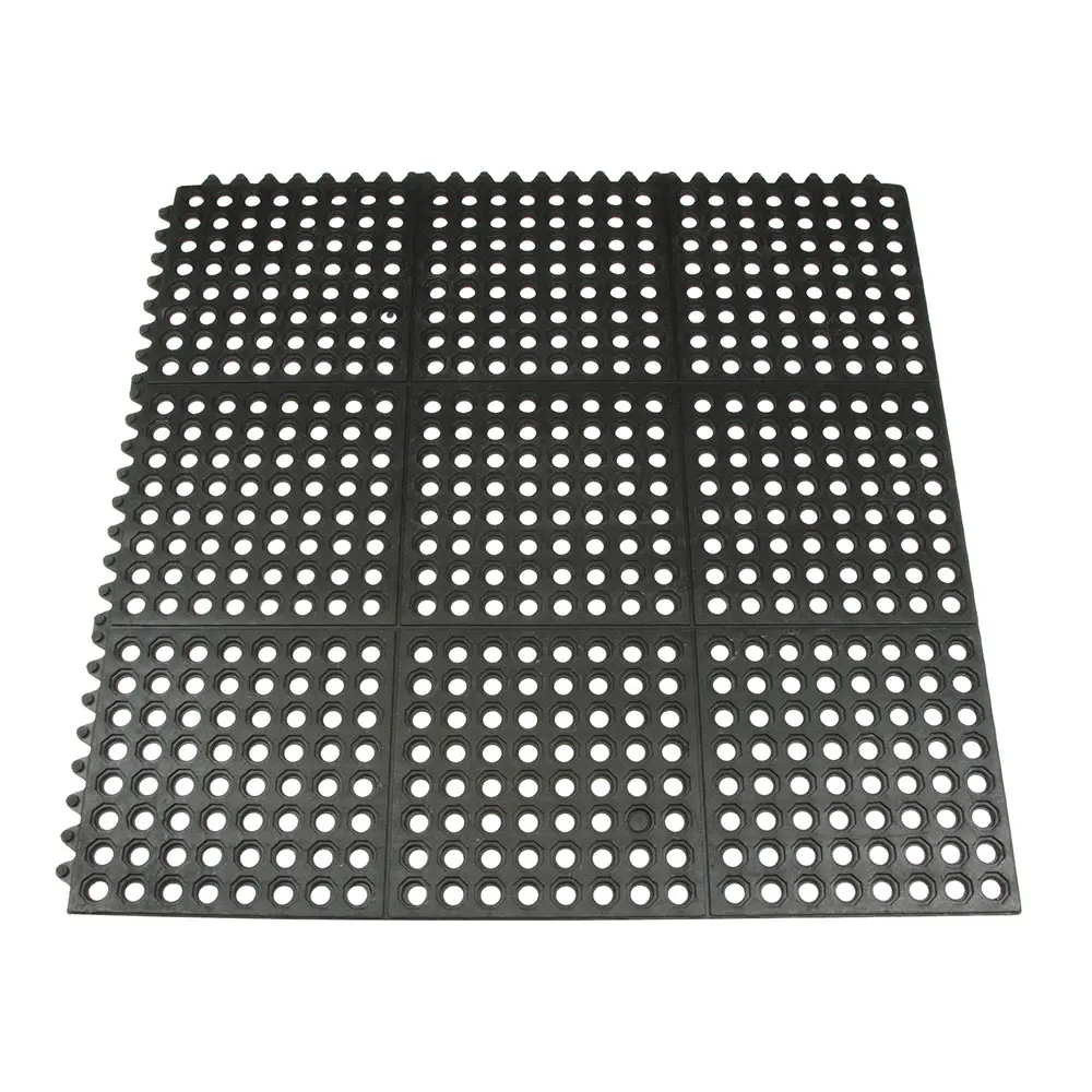 Anti Fatigue Indoor Outdoor Anti Non Slip Modular Interlocking Rubber Floor Mats