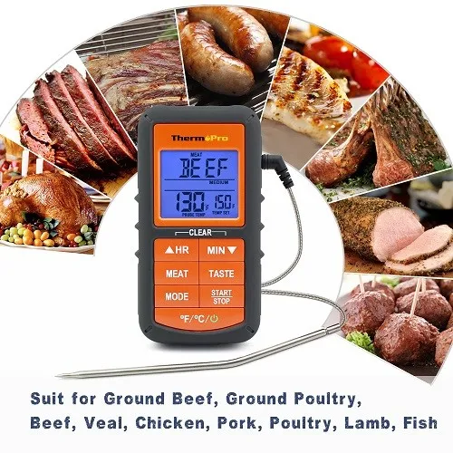 ThermoPro TP06S BBQ Meat Cooking Thermometer For BBQ Grill Smoker Oven