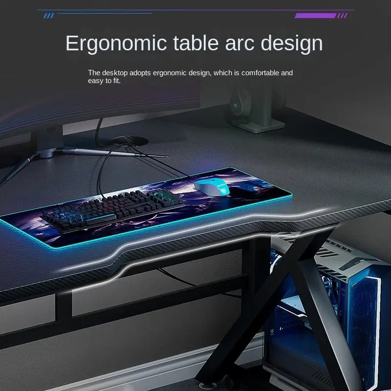 Multifunction Computer Pc Gaming Desk Gaming Table E-Sports Racing Table with Cup Holder Headphone Hook