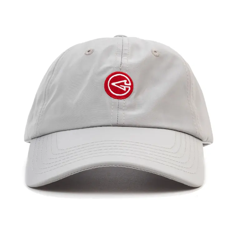 Low MOQ Adjustable Back Buckle 6 Panel Quick Dry Waterproof Polyester Baseball Cap Custom Embroidery Nylon Dad Hat with Button