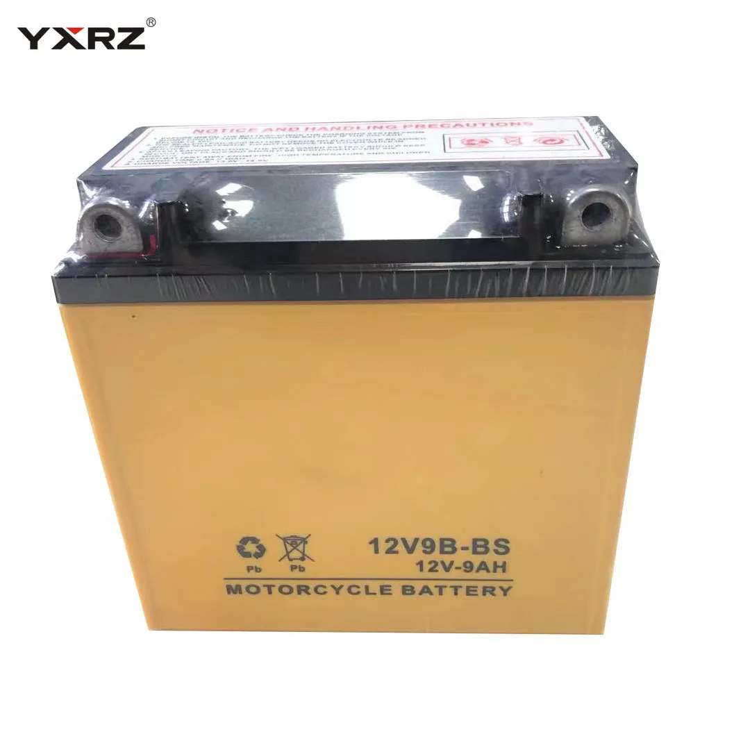 Wholesale dry charged lead acid sealed maintenance free 12V9B-BS 12V-9AH motorcycle battery 12v